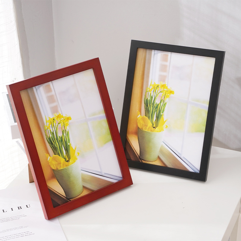 松木画框 a3a4 24寸30寸创意简约松木相框 装裱挂墙摆台画框