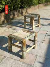 批发竹编小方凳子跳舞竹凳工厂传统无靠背竹椅泡茶凳老式古典舞具