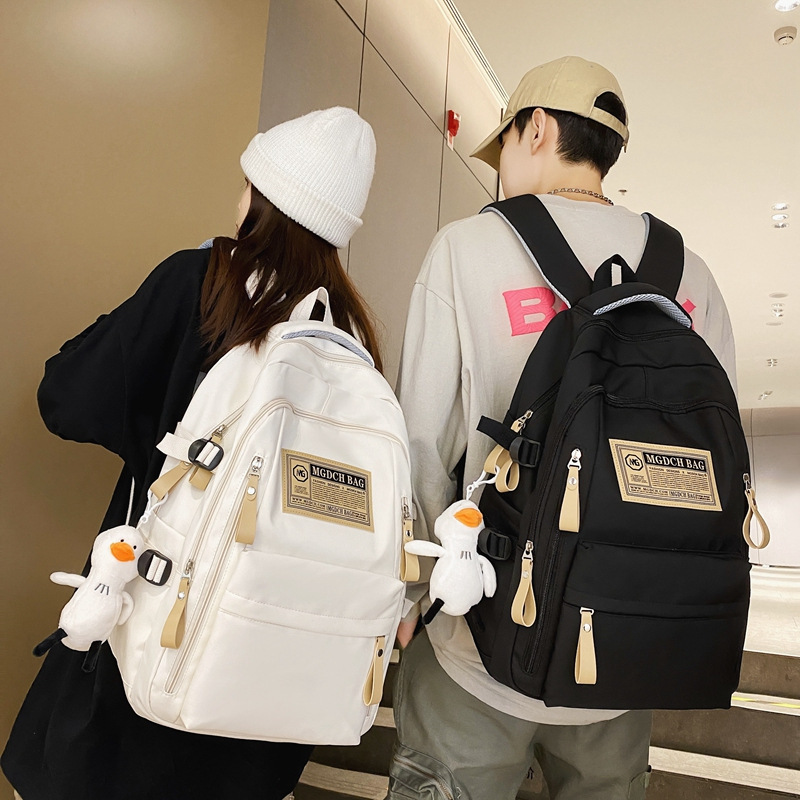 New Schoolbag Female College Student High School Student Middle School Student Girl Backpack Simple Burden Reduction Large Capacity Schoolboy Backpack