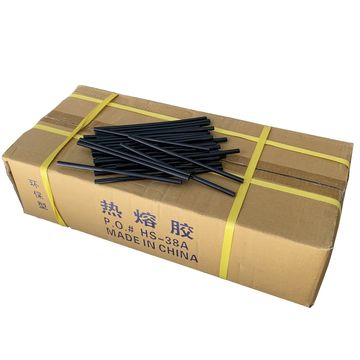 黑色热熔胶棒 假发奇石专用黑胶棒 7mm  11x270mm 胶棒黑色整箱