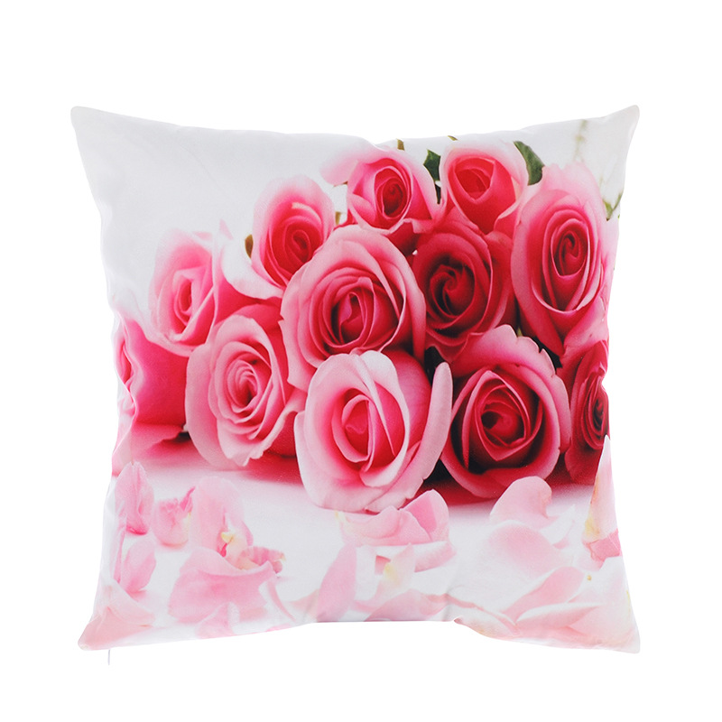 Chinese Wedding Printed Pillows Wedding Room Layout Pillow Backrest Breathable Square Romantic Cushion Super Soft Valentine's Day