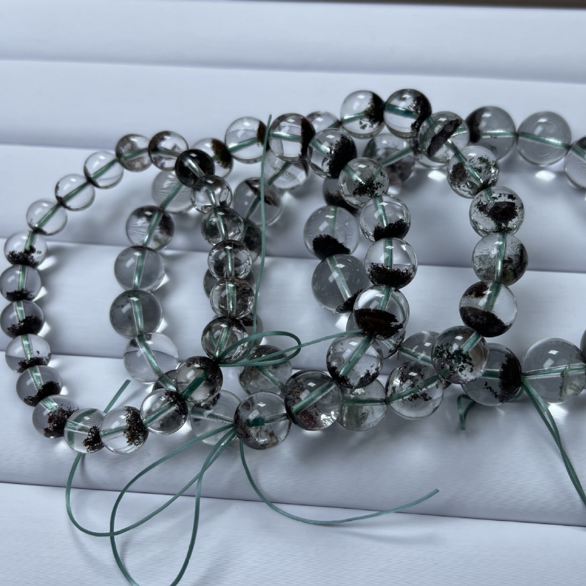 天然老矿红幽灵水晶手串 干净体聚宝盆文玩异象水晶手串 工厂批