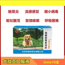 犬敌克口服液硫酸新霉素溶液5ml*10支盒肠炎腹泻呕吐发烧感冒流感