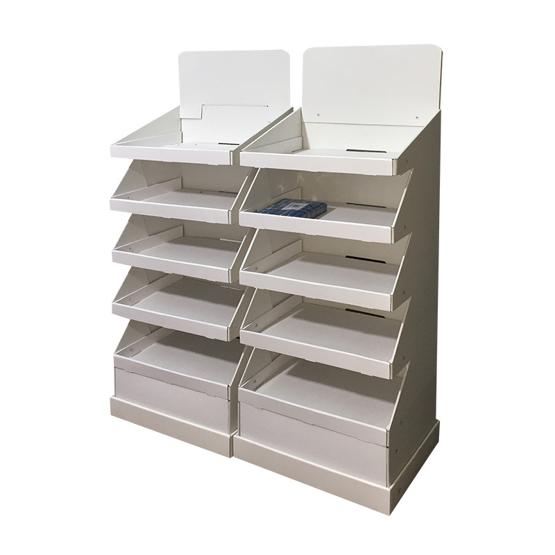 厂家定制陈列盒纸货架瓦楞纸展示架纸堆头商场超市纸地堆纸展示盒