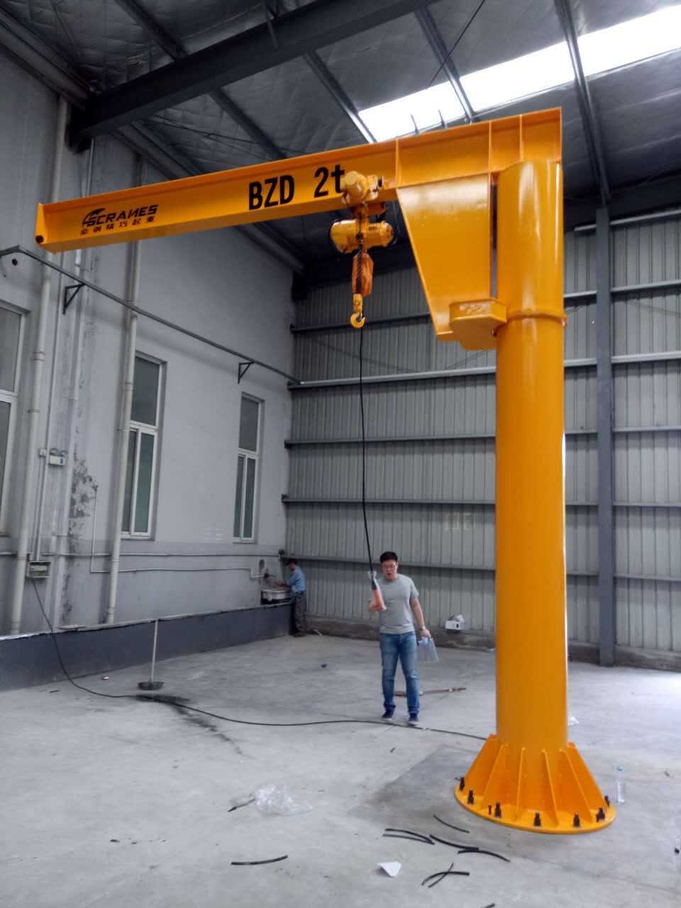 柱式旋臂吊悬臂单轨吊bzd1t电动悬臂吊机360kbk桁架轨道