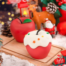 雪顶苹果巧克力壳模具硅胶食品级圣诞节敲敲乐雪顶平安夜仿真蛋糕