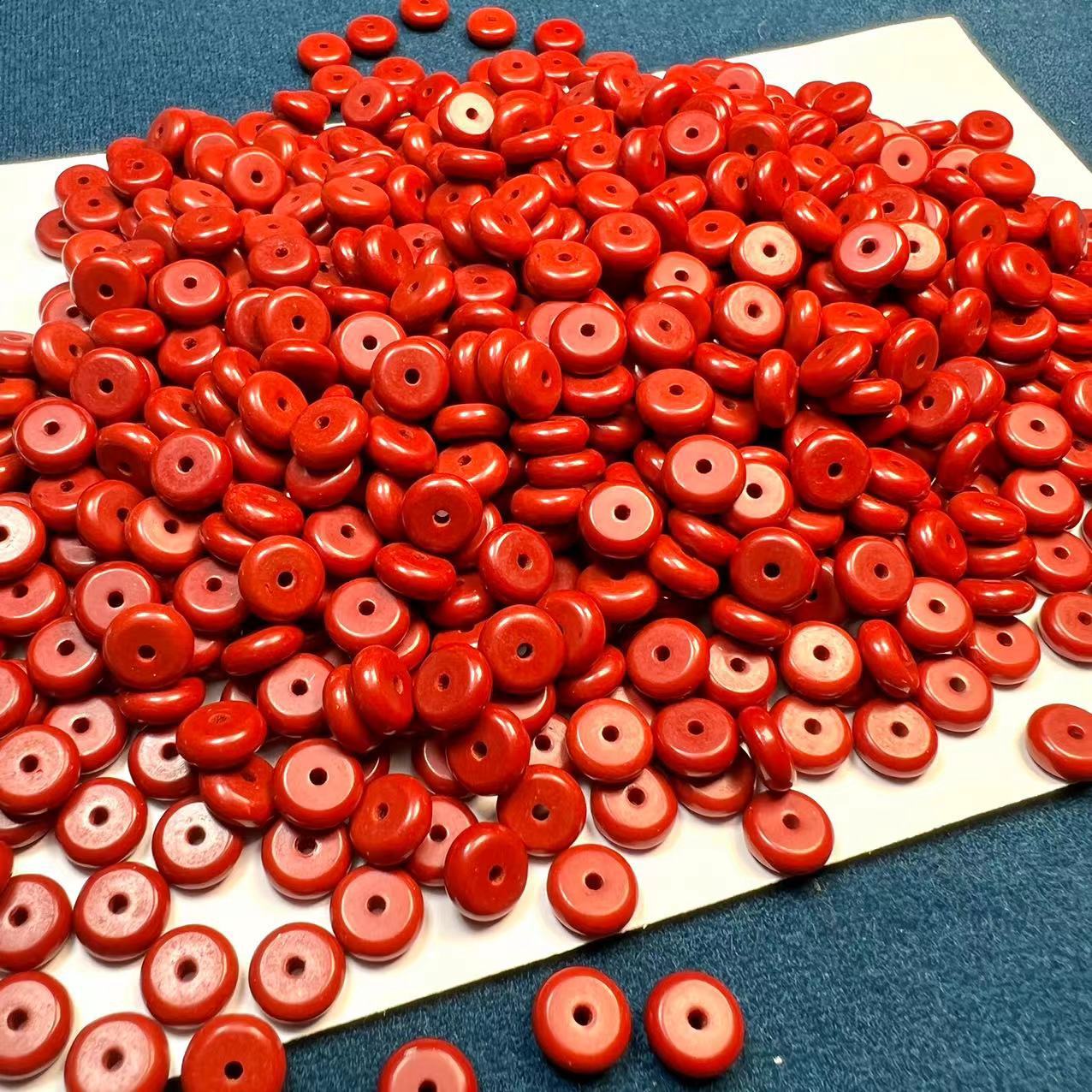 优化反南红玛瑙隔片满肉牛血红直切隔片垫片文玩配饰直播供货