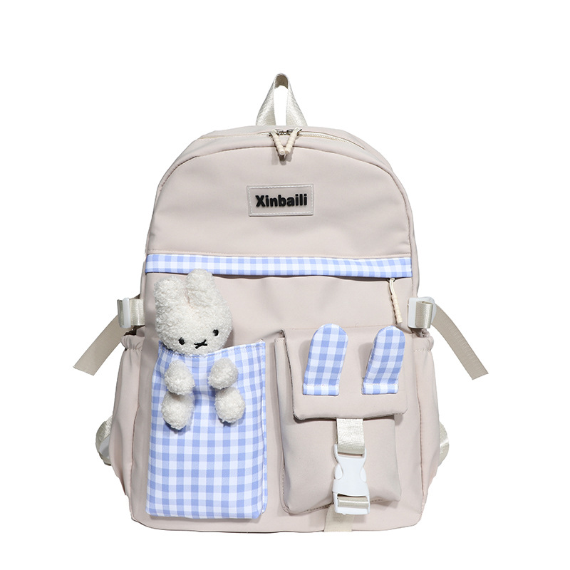 Autumn and Winter New Student Backpack Korean Style Cute Bear Japanese Campus Schoolbag Large Capacity Primary School Student Backpack Fashion