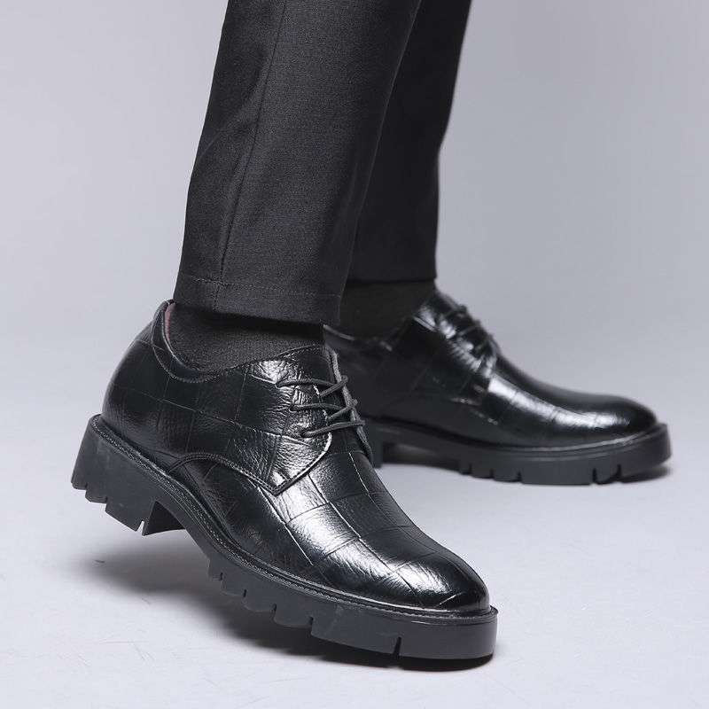 男士增高鞋皮鞋真皮隐形内增高男鞋6cm商务正装鞋8cm结婚鞋10cm