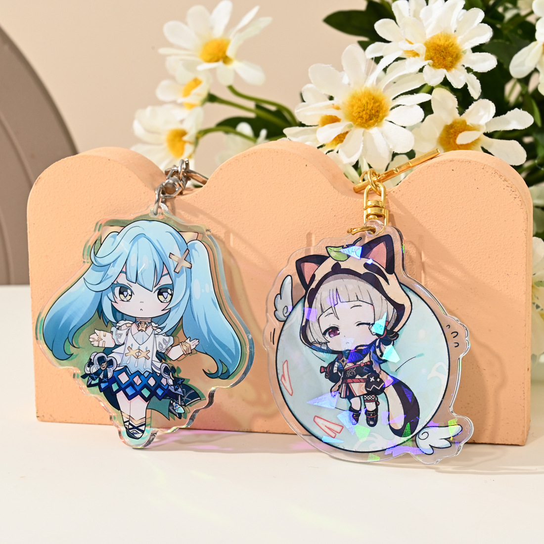 Acrylic Key Chain Customization Cartoon Pendant Cute Key Ring to Figure Personality Key Chain Anime Ornaments Customized