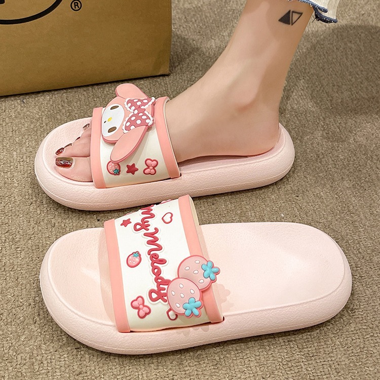 2024新款凉拖鞋女夏季踩屎感防滑厚底外穿可爱少女心室内居家拖鞋