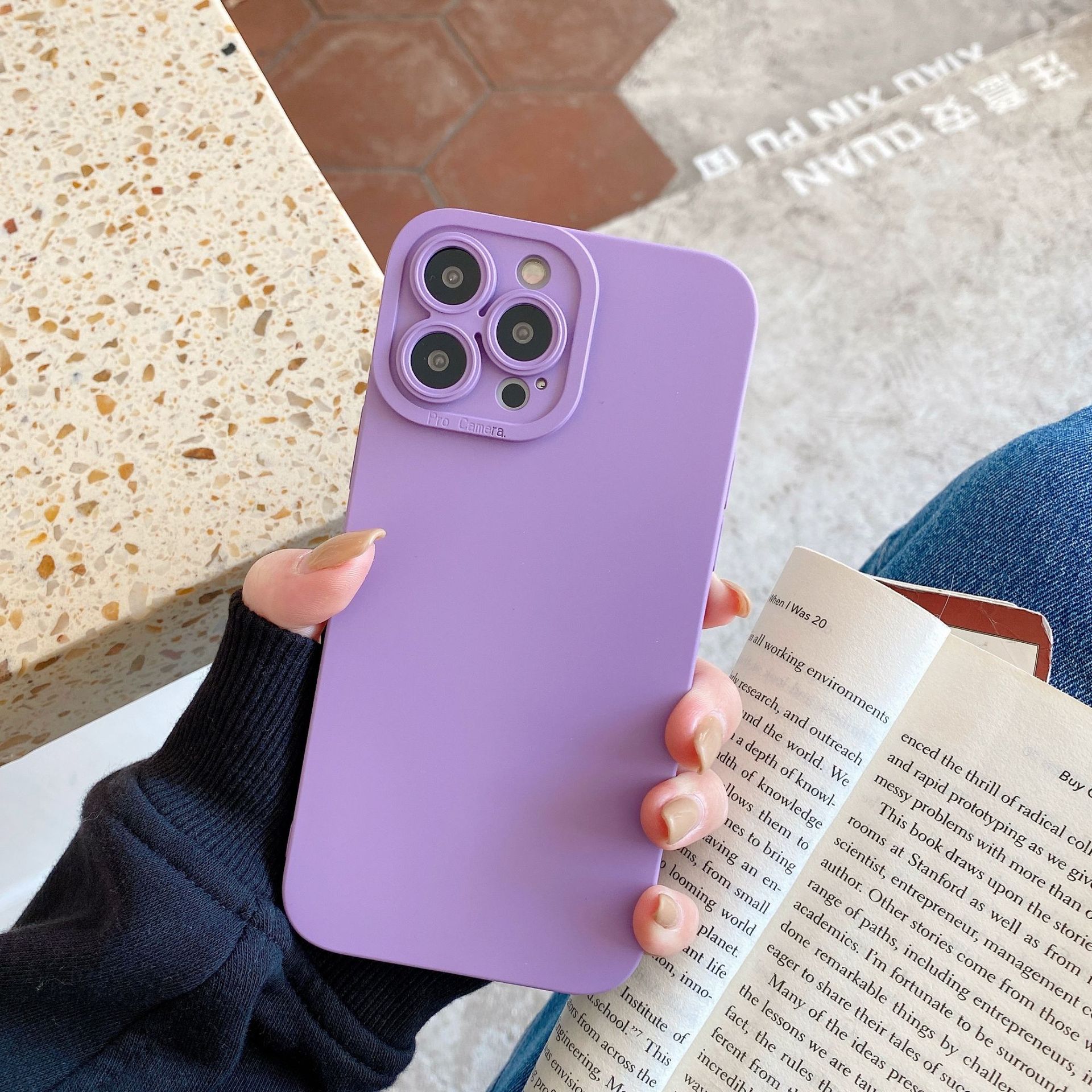 紫色磨砂适用iphone14/13pro max苹果12手机壳11新款xr女xs网红8p