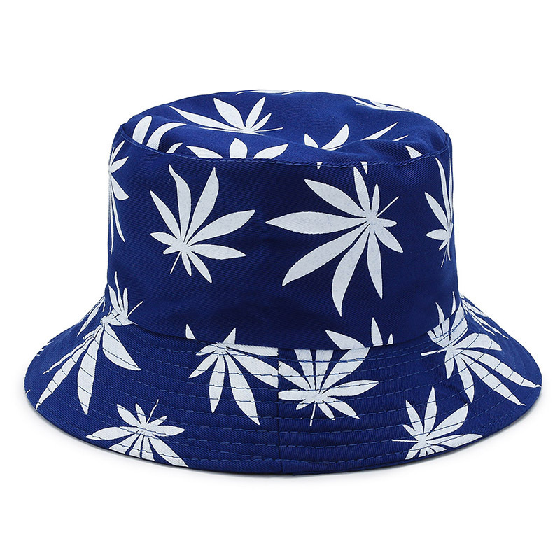 Reversible Fisherman Hat Women's Casual Printed Maple Leaf Sun Hat Summer Outdoor Sun Hat Sun Hat Female Wholesale