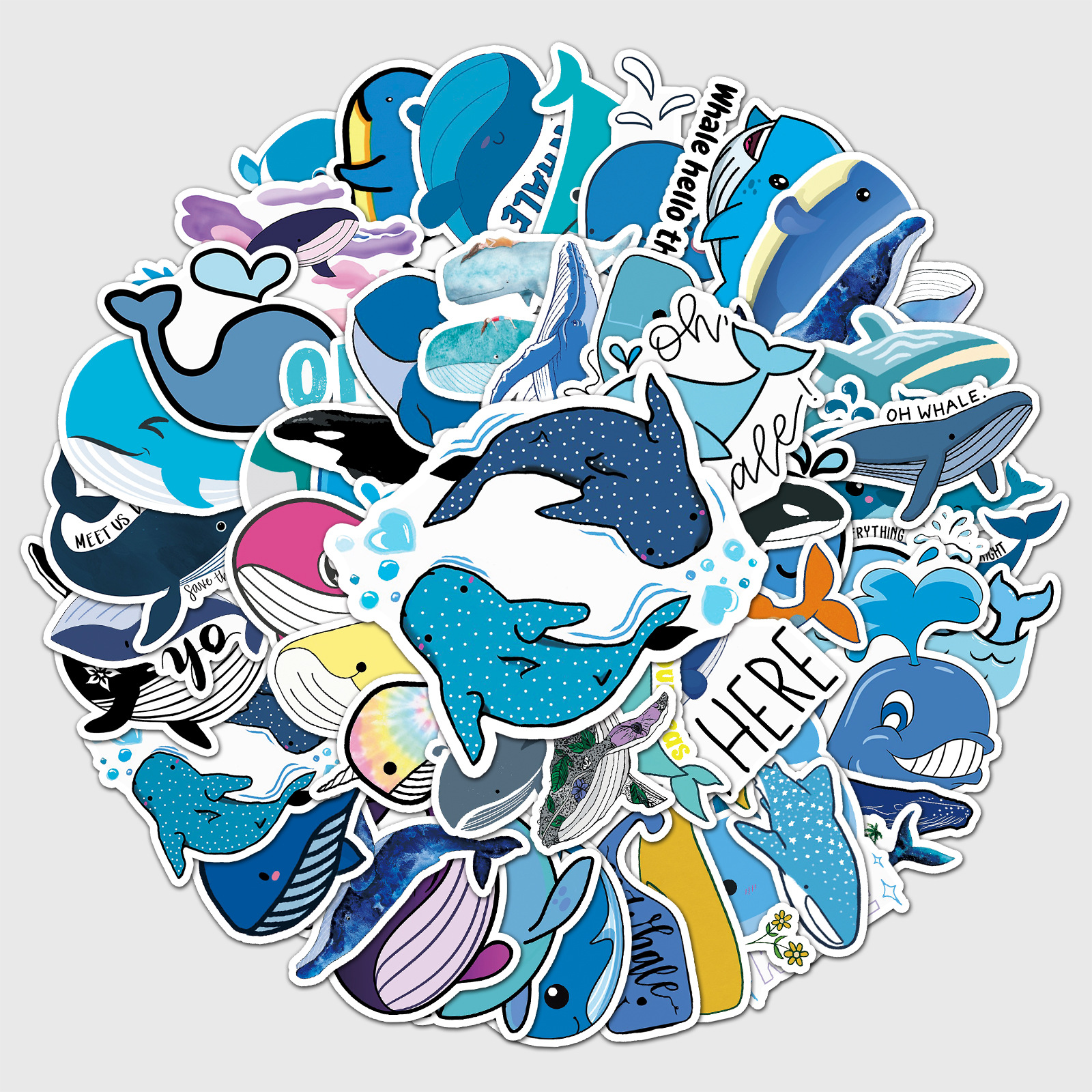 84成交631包50张卡通章鱼涂鸦贴纸 可爱动物儿童贴纸diy滑板水杯行李