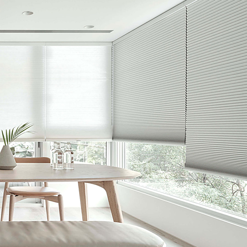 批发免打孔无绳推拉蜂巢帘厕所卫生间卧室蜂窝窗帘遮阳日夜帘风琴