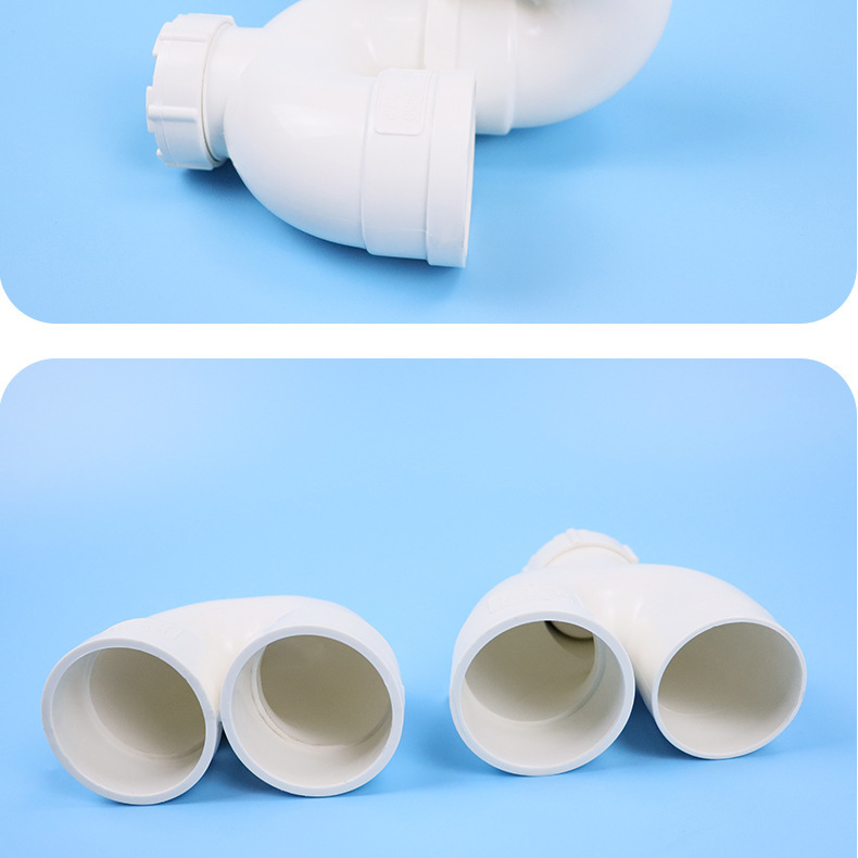 s型带检口防臭存水弯管件接头pvc排水管件下水管弯头配件厂家批发