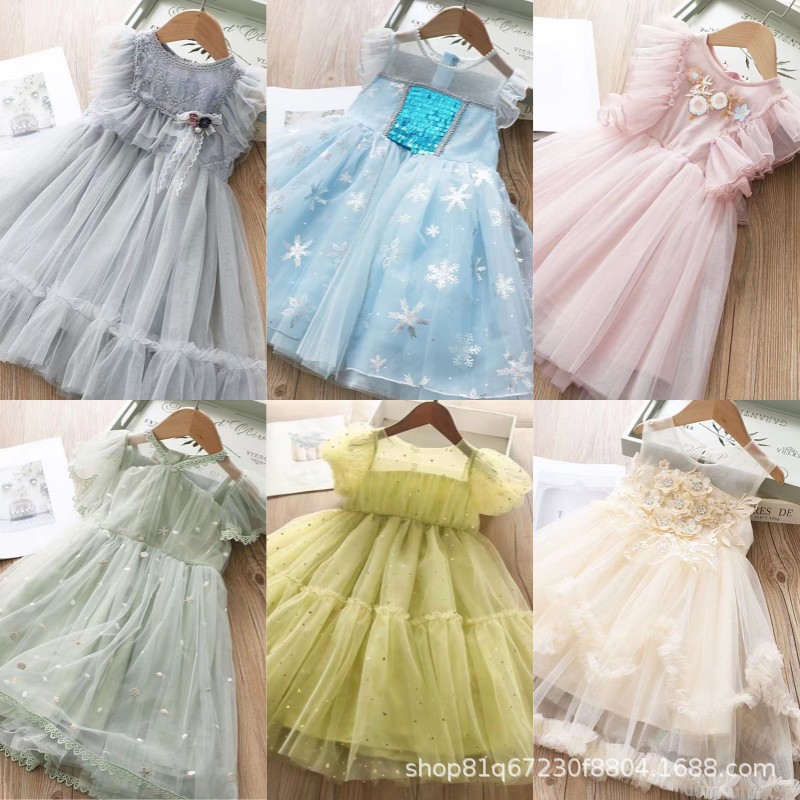 女童连衣裙2024夏季新款小女孩洋气韩版时尚裙子女宝宝公主裙货源