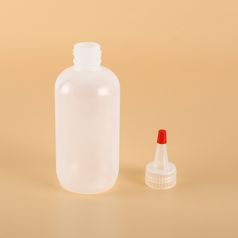 定制挤酱瓶带刻度番茄酱沙拉酱红盖挤压瓶塑料调料瓶尖嘴瓶果酱瓶