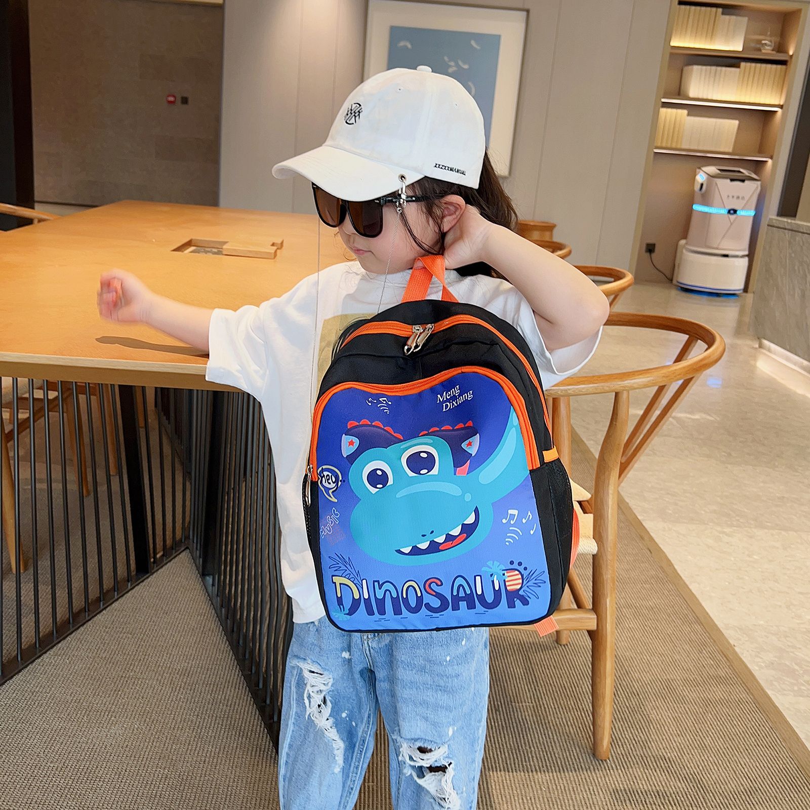 New Kindergarten Backpack 2-7 Years Old Children Cute Girl's Backpack Baby Boy Cartoon Little Dinosaur Foreign Trade Backpack