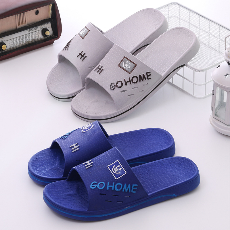 Summer Bathroom Plastic Slippers Men's Wholesale Street Vendor Shoes Soft Bottom Slippers Home Winter Indoor Slippers