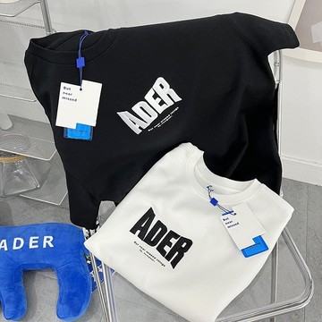 ader短袖夏季宽松百搭男女t恤韩国潮牌刺绣字母简约情侣圆领半袖
