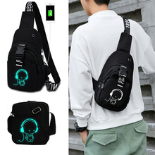 Usb Chest Fanny Pack For Women Belt Bag Light Reflective跨境