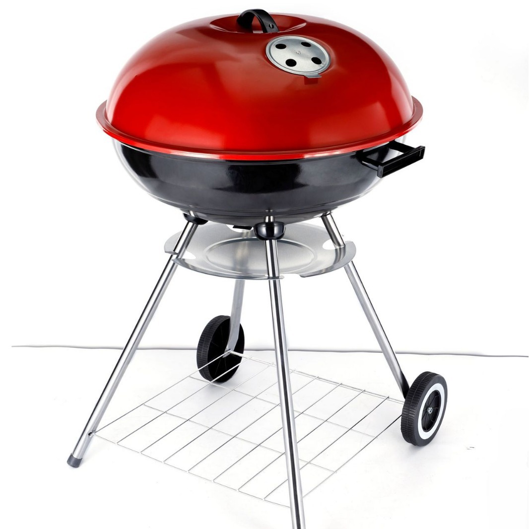 bbq烧烤架移动多功能烧烤炉17寸四脚苹果炉户外家用可木炭烤炉