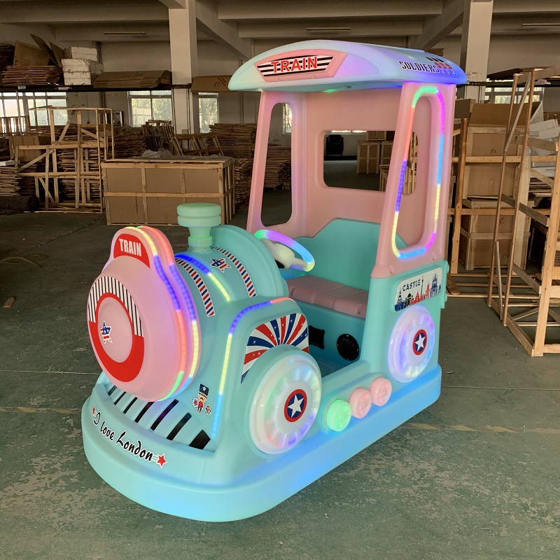 广场商场游乐园亲子双人儿童电动顶棚老爷车碰碰车卡丁车玩具车