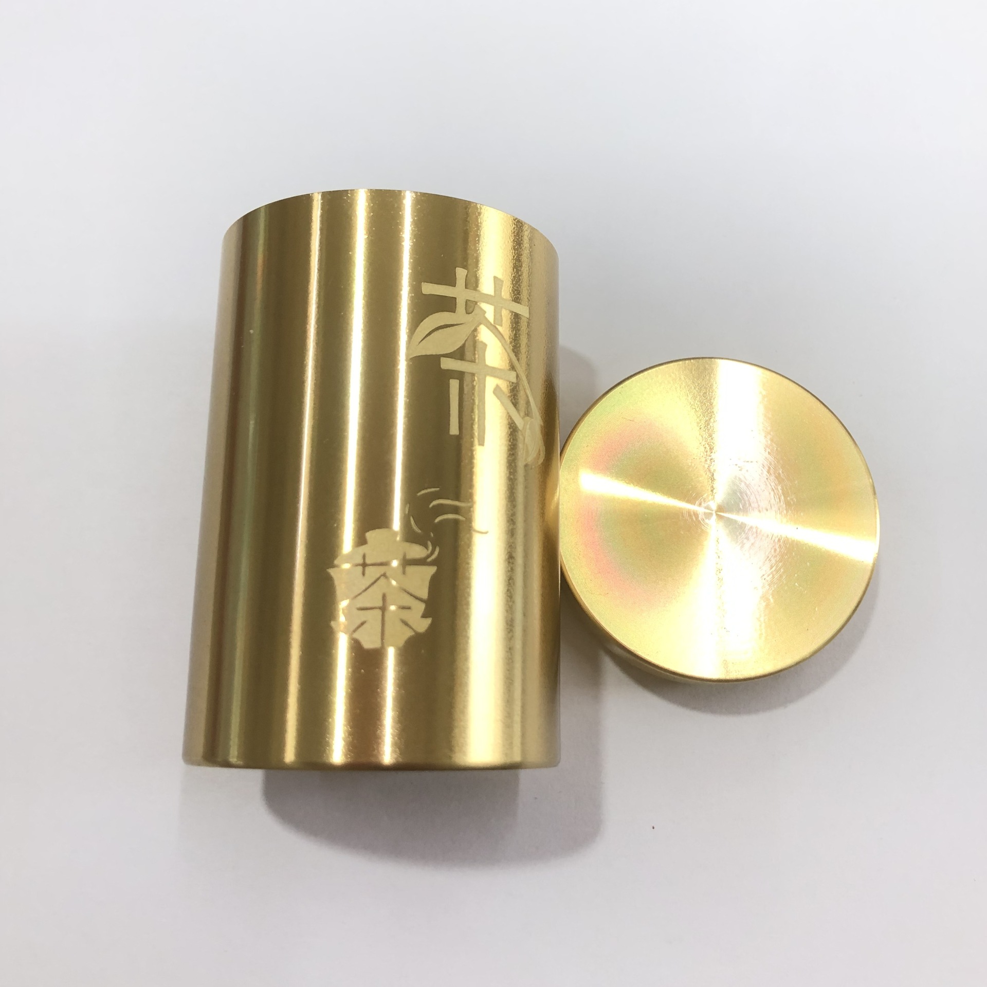 新款纯黄铜牙签筒茶叶罐空罐便携式小号储存罐