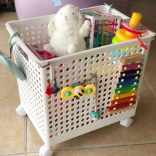 儿童玩具收纳箱家用宝宝推车积木毛绒娃娃储物筐洞洞板脏衣篓篮子