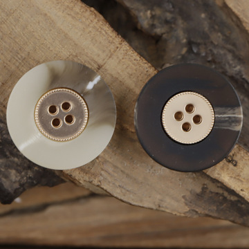 米黄色四眼组合扣子四孔纽扣羊绒呢女大衣风衣貂皮羊羔毛皮外套扣