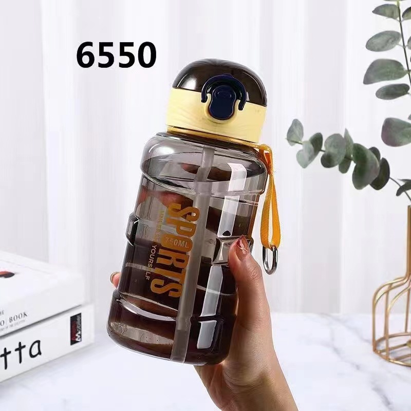 Baijia 6550 Sports Cup 750ml Student Cup School Straw Tumbler Summer Portable and Simple Plastic Cup