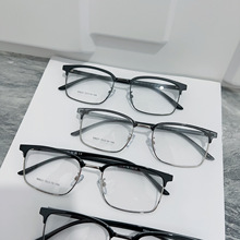 新款时尚商务方框眉毛架子眼镜架中性时尚潮流小红书同款合金全框