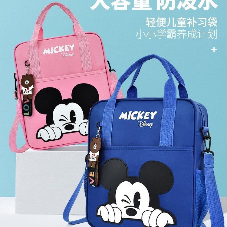 Cross-Border Wholesale Three-Purpose Student Handbag Operation Bag Training Class Printed Logo Children's Schoolbag Shoulder Messenger Bag