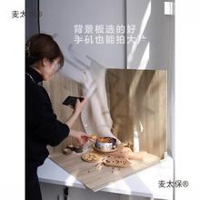 拍照道具木纹背景板场景摆件网红摄影布木板复古纸影棚直播麦太保