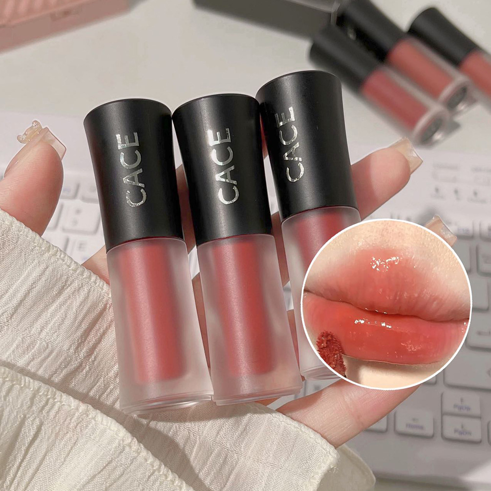 Cace Zhen Pure Water Light Lip Lacquer Mirror White Not Picking Skin Lip Mud Refreshing All-Matching Lip Gloss Summer Cross-Border Wholesale