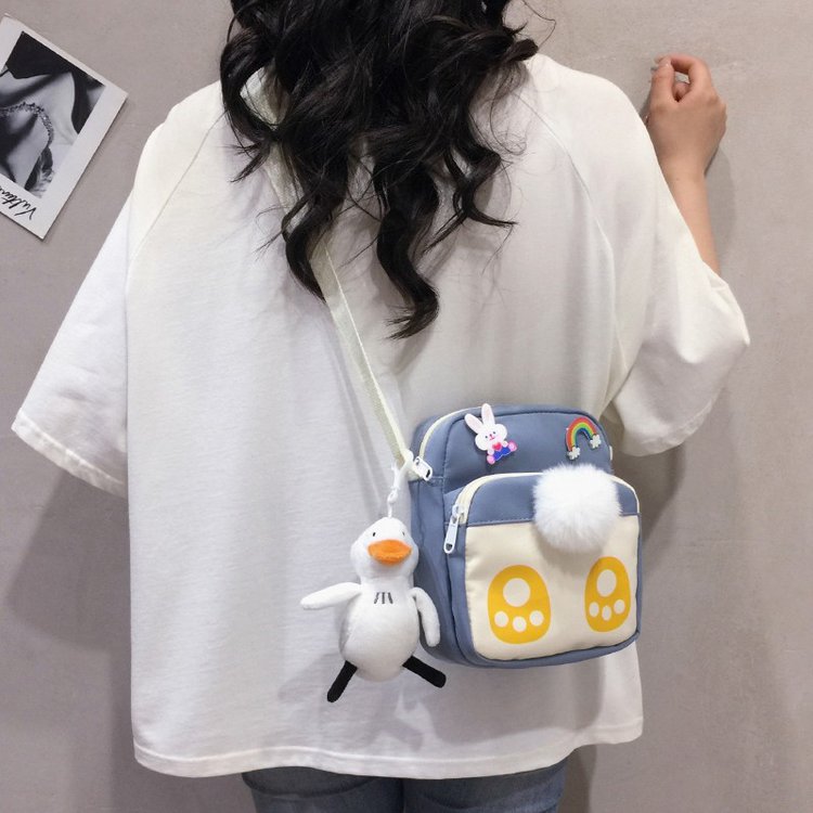 Japanese Style Cute Funny Personality Printed Hand-Shaped Brush Soft Girl Student Shoulder Bag Korean Style All-Match Casual Small Bags Female