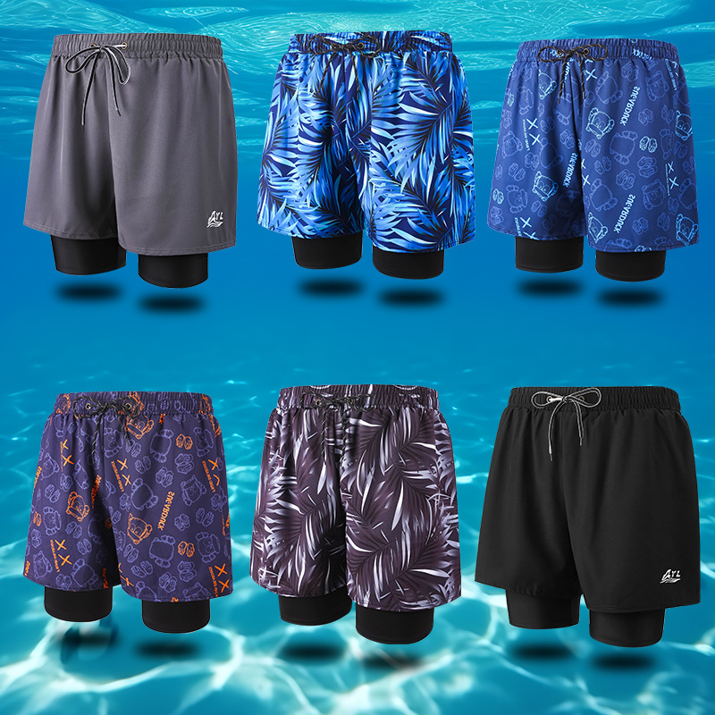 Pants Men's Anti-Embarrassment Men's Swimsuit Suit Sun Protection Boys Swimming Equipment Hot Spring Swimming Trunks Beach Pants