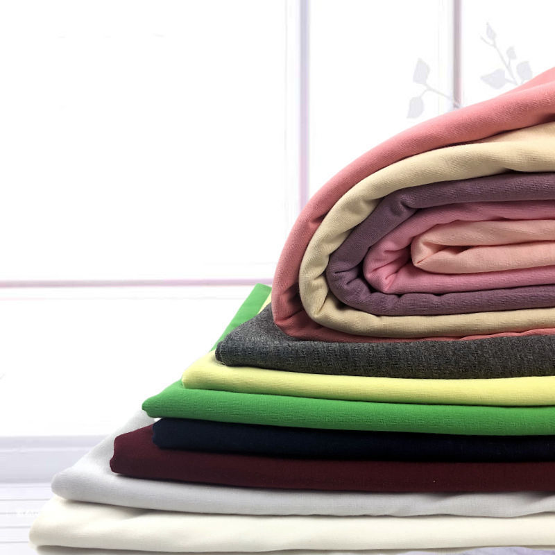 棉布头奥戴尔棉四面高弹布料打底衫针织面料夏天莱卡40支纯色薄款