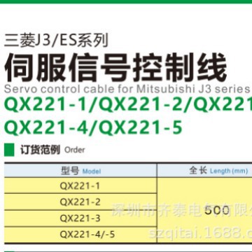 适合三菱J3/J4伺服信号控制线 CN1 50P/MDR 转20P/MIL QX221-5S