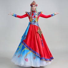蒙古舞蹈演出服装女蒙族盛装表演服饰少数民族开场舞袍成人新