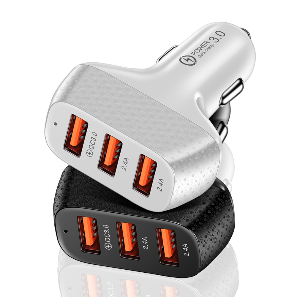 10W 2A 3usb One-to-Three Car Charger Three-Port Car Mobile Phone Charger Cross-Border Wholesale