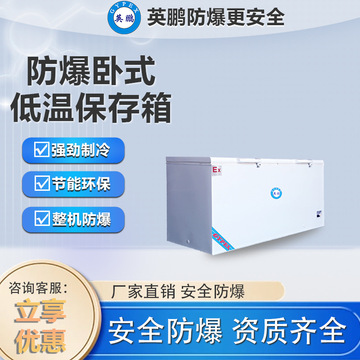 英鹏防爆冰箱-25度低温保存箱工厂科研高校实验室工业卧式冰柜