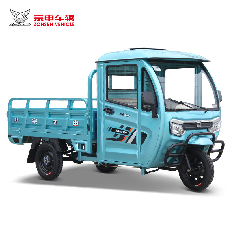 8m宗申威卡180电动三轮车拉货车全封闭驾驶室电动三轮农用载货