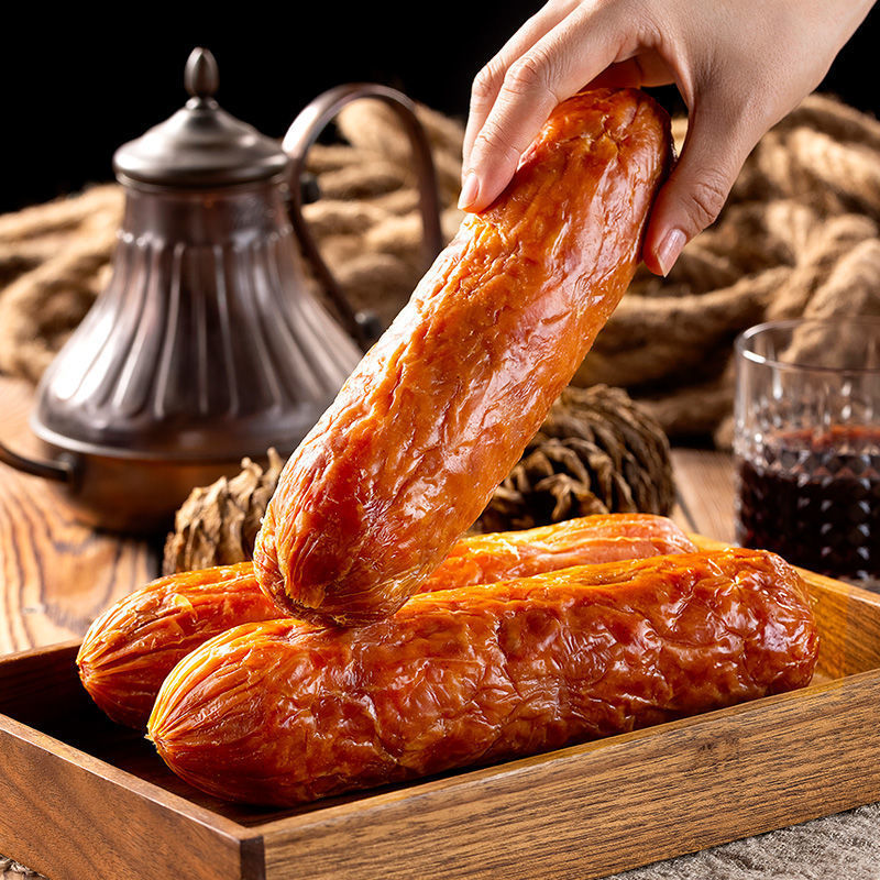 青岛老火腿传统手撕老式火腿纯精瘦肉大块肉香肠果木碳烤0防腐剂