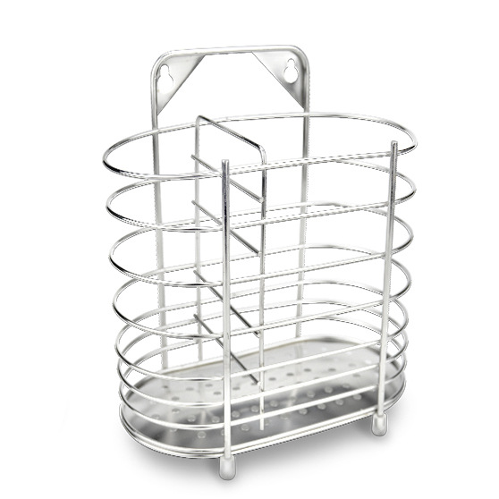 Line Chopsticks Cage Stainless Steel Non-Magnetic Wall-Mounted Chopsticks Holder Tableware Storage Draining Rack Kitchen Storage Rack 0828