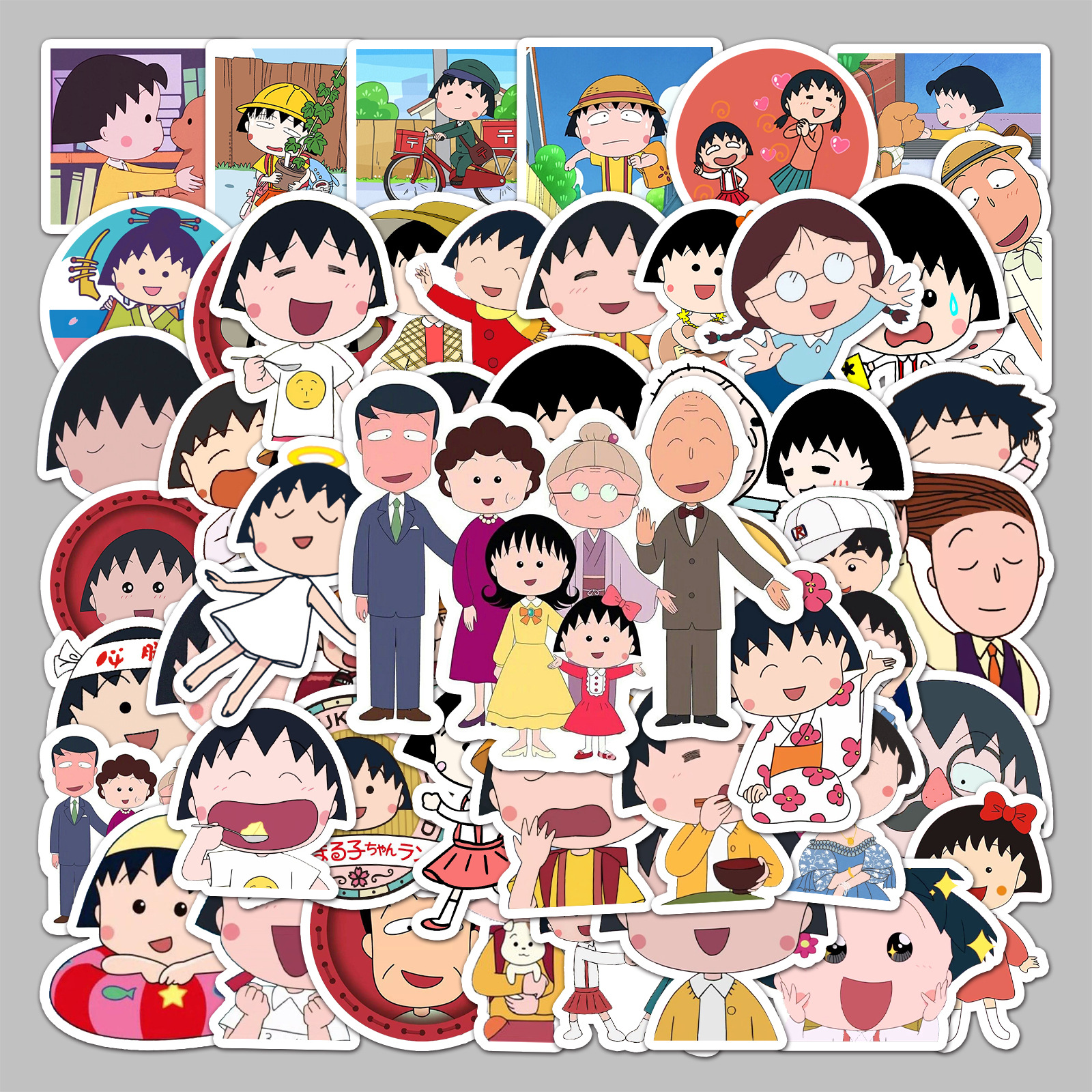 50 cartoon cherry maruko cute special decorative stickers notebook tablet refrigerator cellphone car stickers