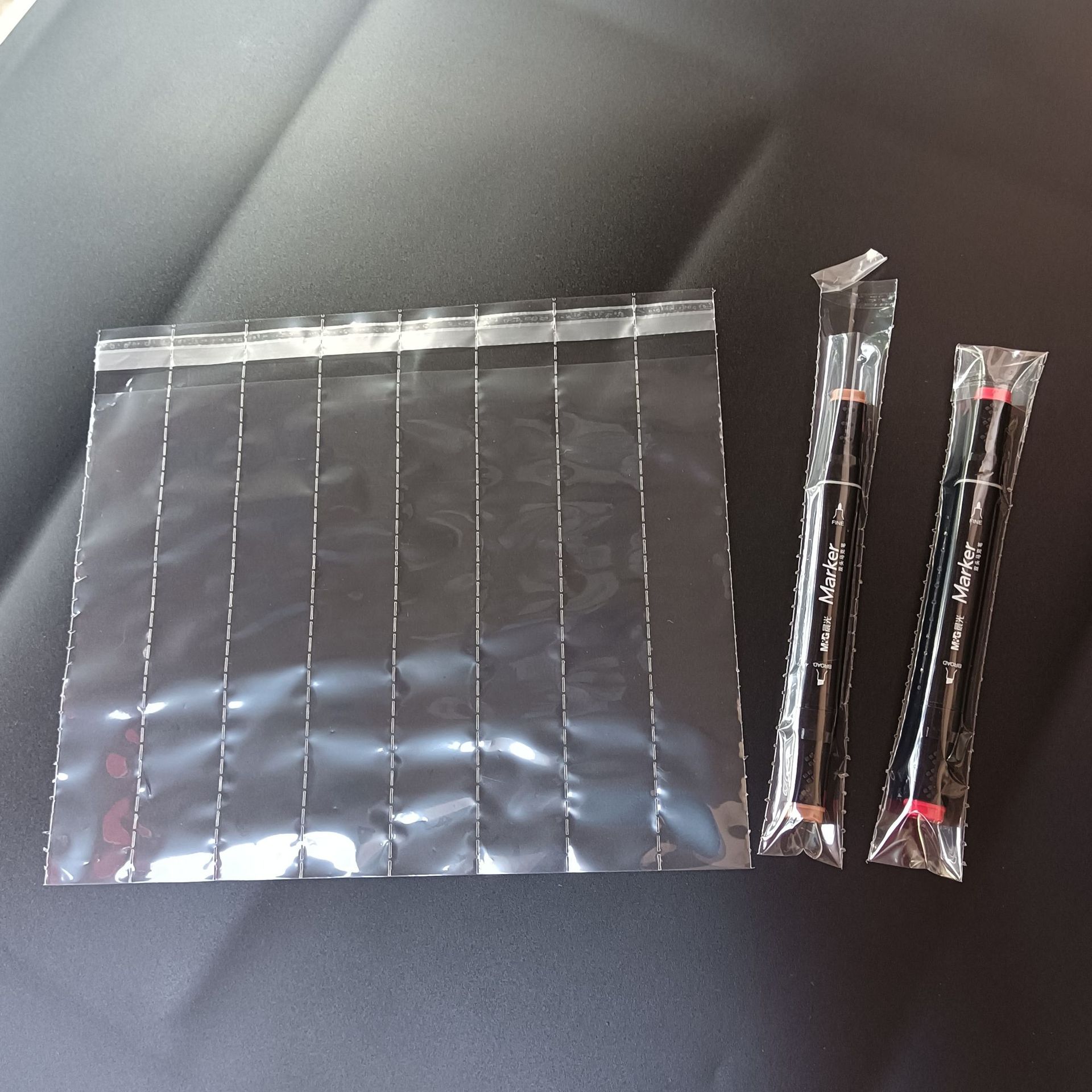 直供cpp连体袋分隔透明塑料袋防尘易撕一次性多连格子笔芯包装袋