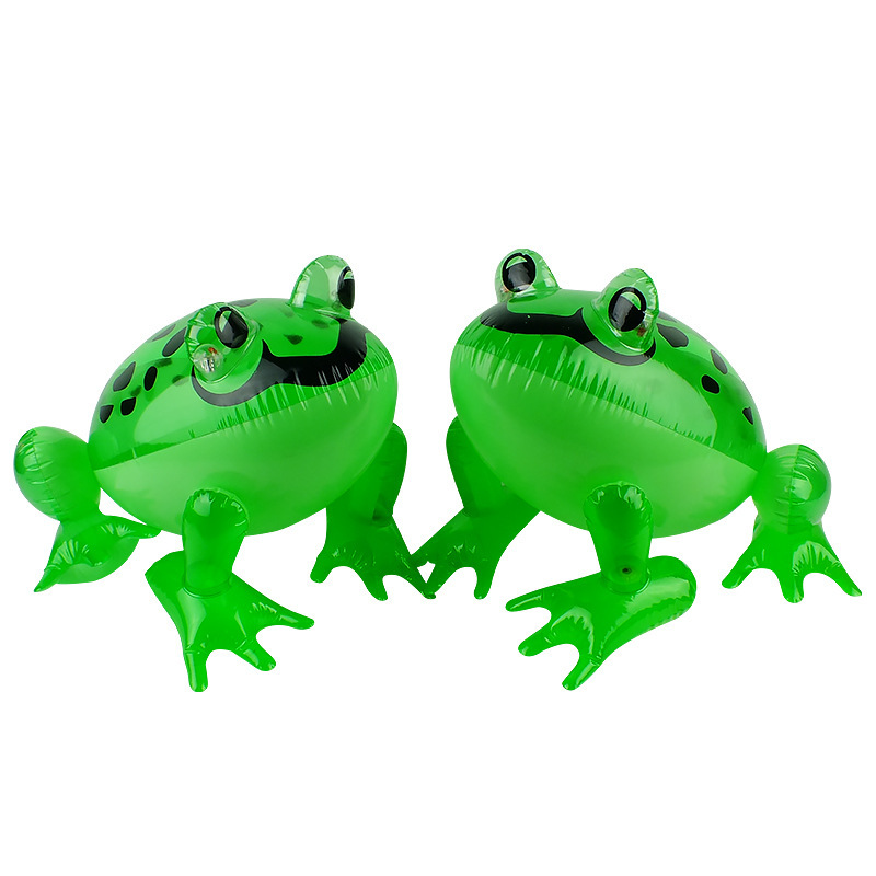 Stall Hot Sale Pvc Inflatable Toy with Rope Eyes Glowing Frog Children's Toy Frog Balloon