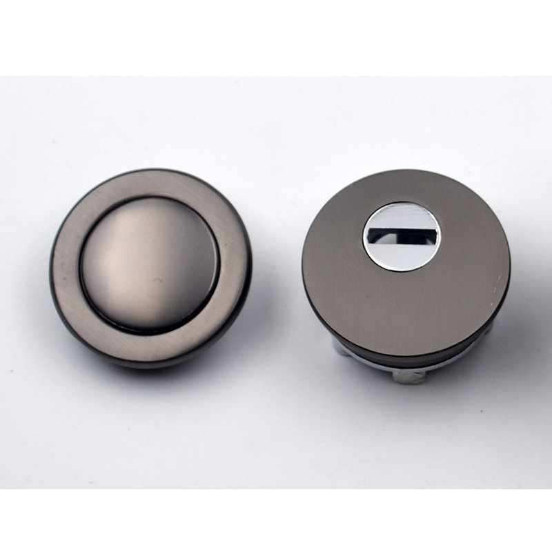 批发防盗门嵌入式智能指纹锁锁芯盖锁芯护罩锁芯帽灰色锌合金